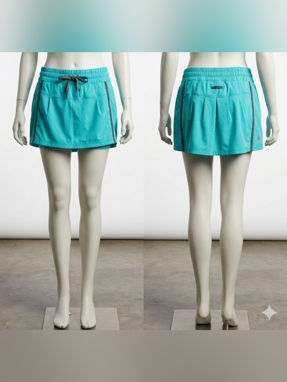 lululemon athletica Teal Athletic Skort with Gray Trim